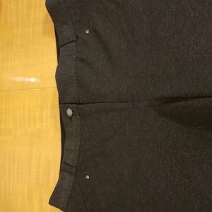 Flattering, comfortable size 14 black pants.